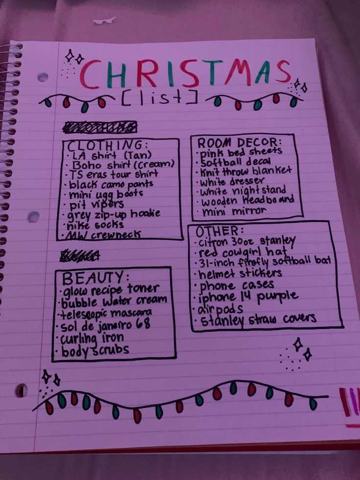 43 important Christmas list ideas to make