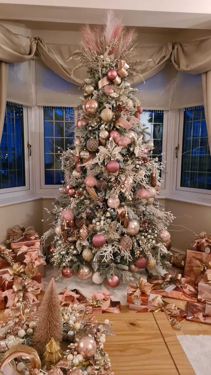 Blush Pink Tree For Pink Christmas Décor Ideas