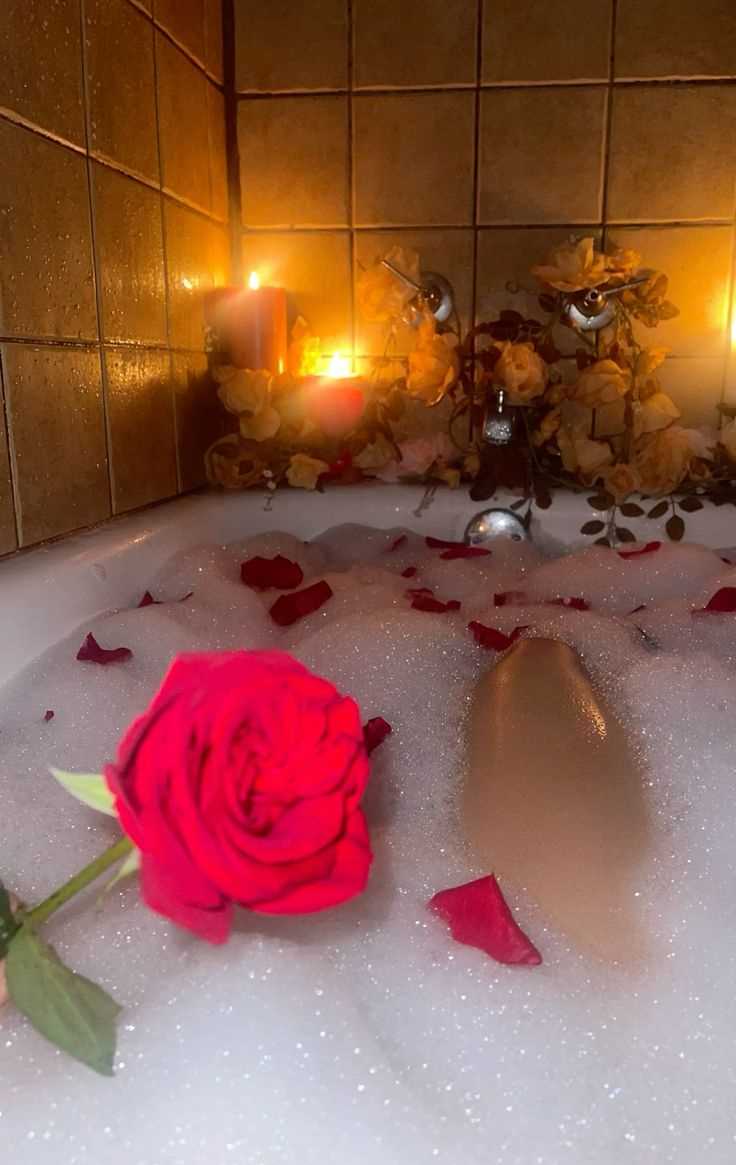 Bubble Bath Bliss for Stunning Valentine’s Day Photo Shoot Ideas 