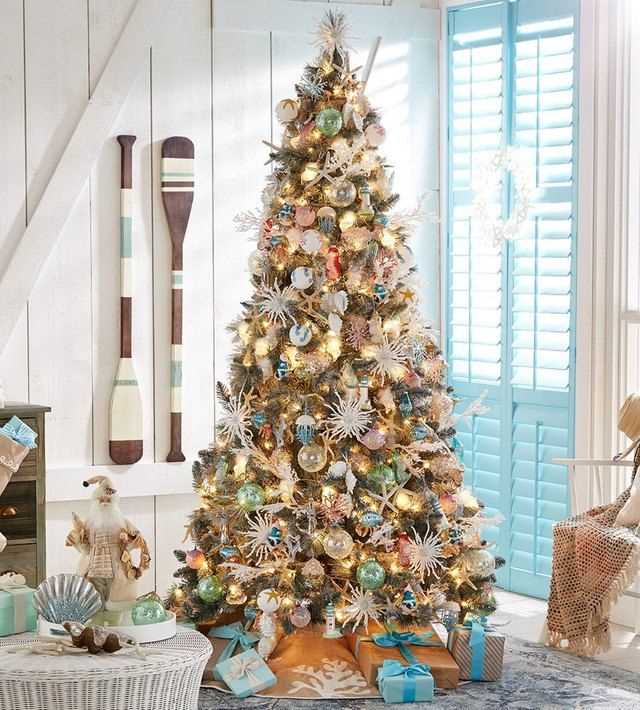 Coastal Christmas for Beautiful Christmas Tree Themes