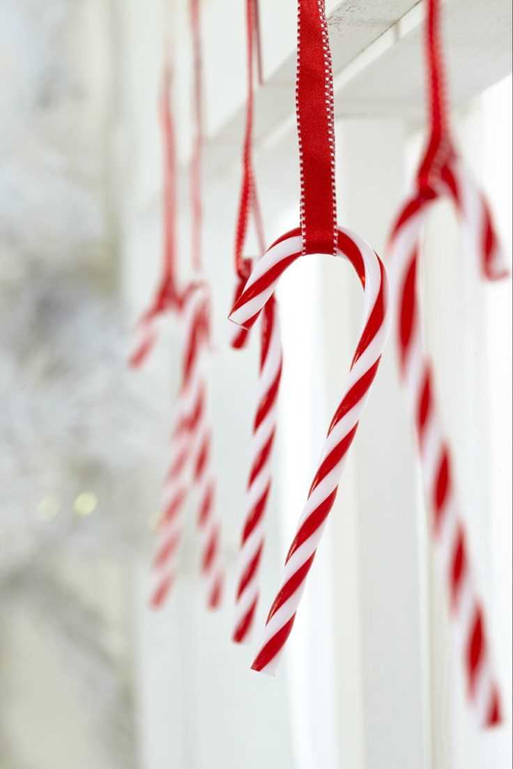 Hanging Candy Canes for Whimsical Christmas Decor Ideas 