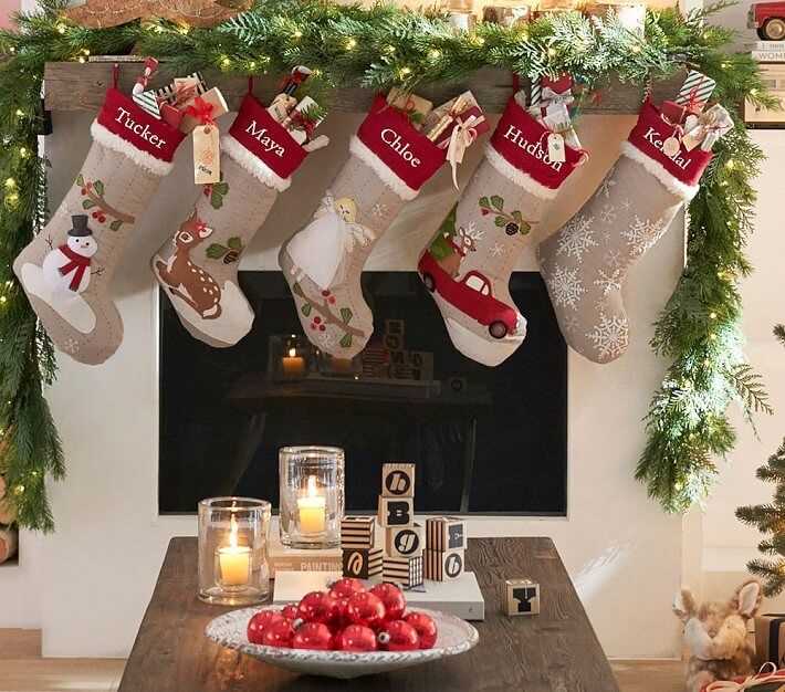 Personalized Stockings for Whimsical Christmas Decor Ideas