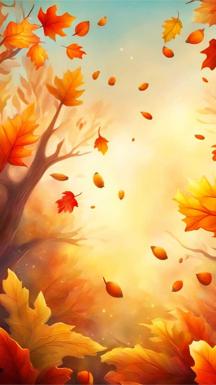 Autumn Leaves Mural for DIY Thanksgiving wallpaper ideas