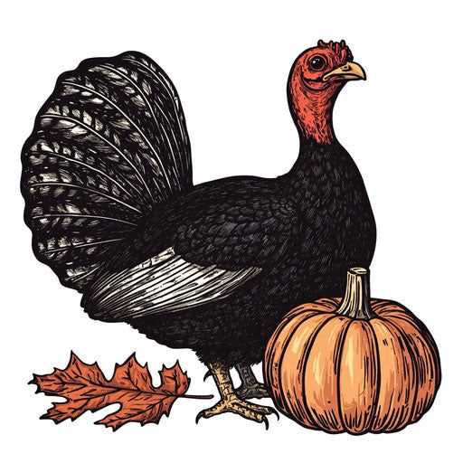 Bold Turkey Silhouettes for Thanksgiving Wallpaper Designs 