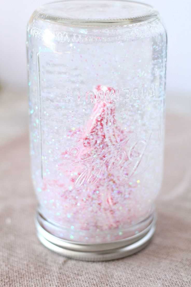 Glittery Snow Globes in Jars for Creative Holiday Craft Ideas 