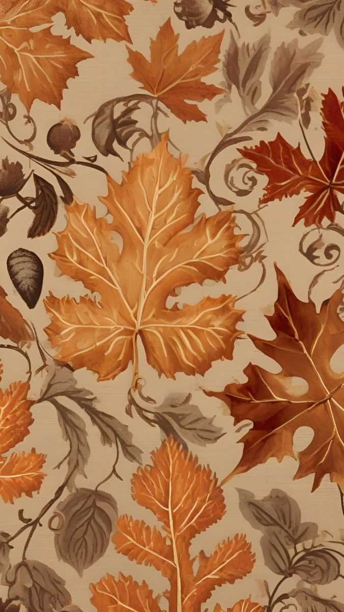 Harvest Floral Patterns for Thanksgiving Wallpaper Designs 