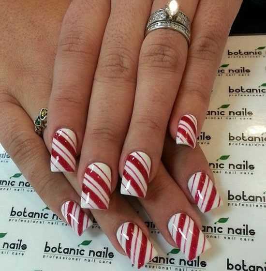 Candy Cane Stripes for Festive Nail Art Ideas to Spark Joy