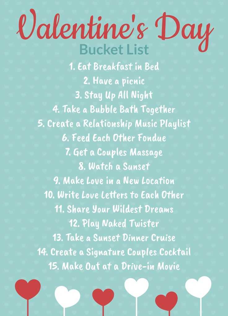 Create a Couple’s Bucket List for 10 Unique Valentine’s Day Date Ideas That Will Melt Your Heart