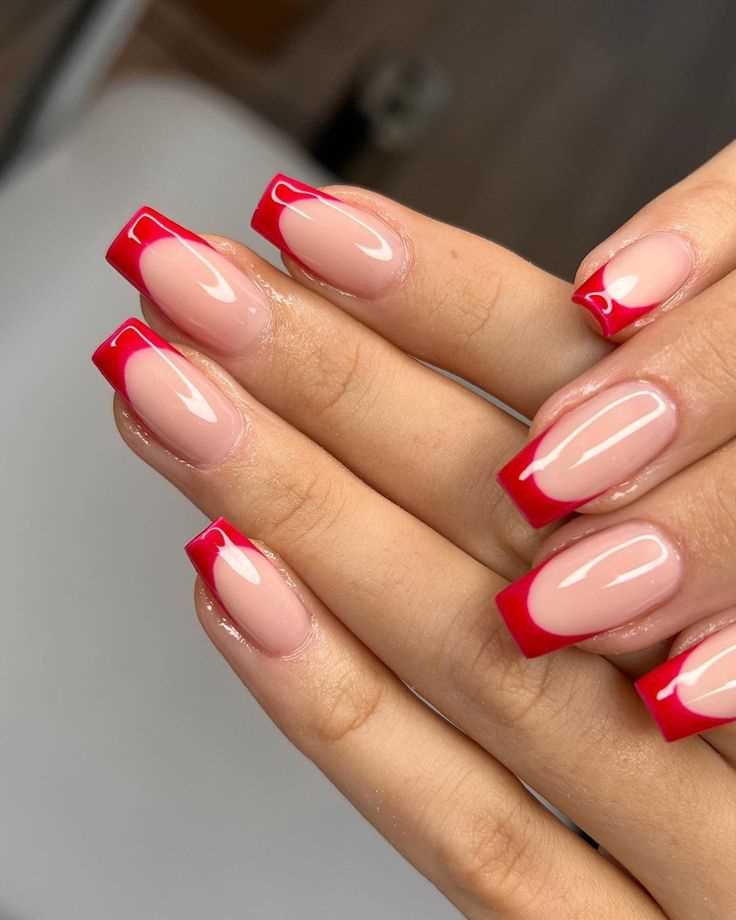 Classic Red French Tips for 1o Valentine’s Day Nail Tutorials